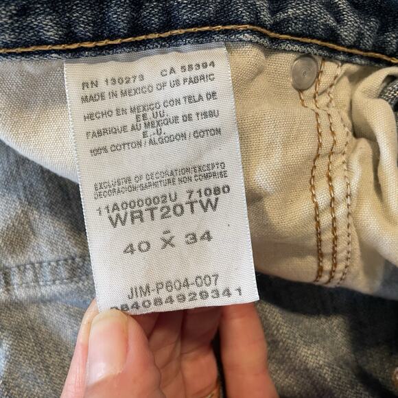 Wrangler Retro Jeans 40x34 Relaxed Fit Bootcut Men's Blue Denim WRT20TW Western - Picture 8 of 8